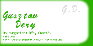 gusztav dery business card