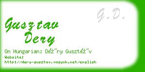 gusztav dery business card